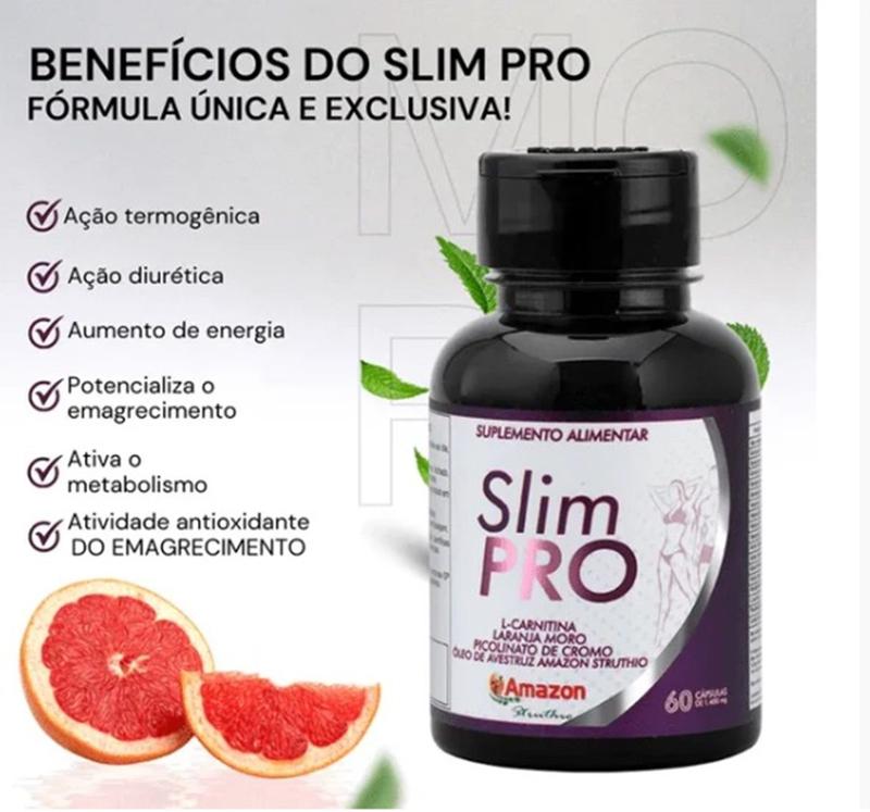 Slim Pro - - 60 cápsulas - Amazon Struthio - Ômega 3 / Óleo de